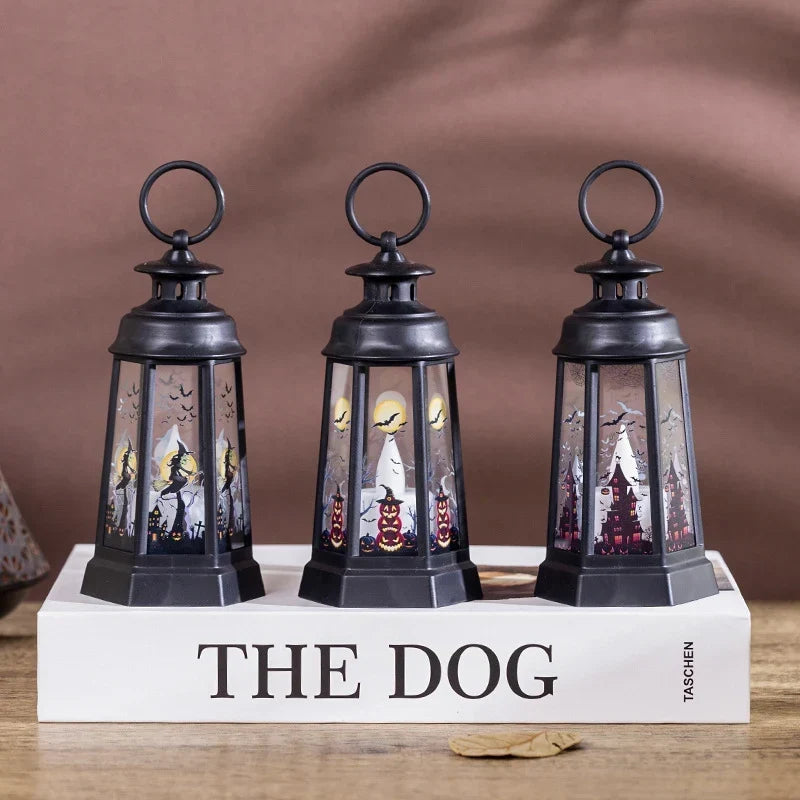 Halloween Lantern Weather-Resistant Indoor Outdoor With Handle