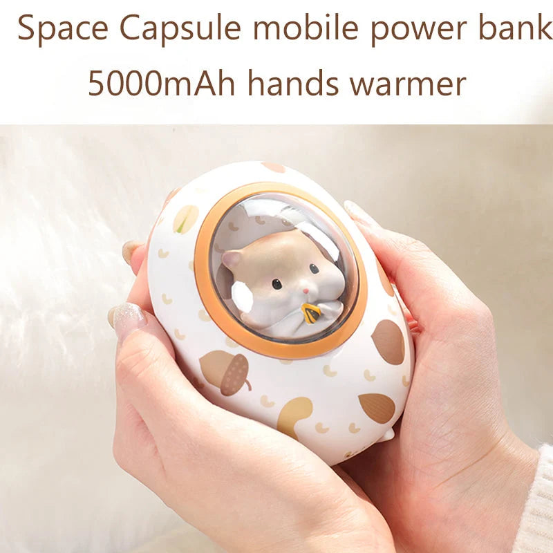 Hand Warmer Power Bank Double-Sided Heating 5000mAh Battery