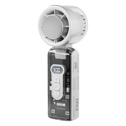 Handheld Fan Foldable Rechargeable LED Speed Display