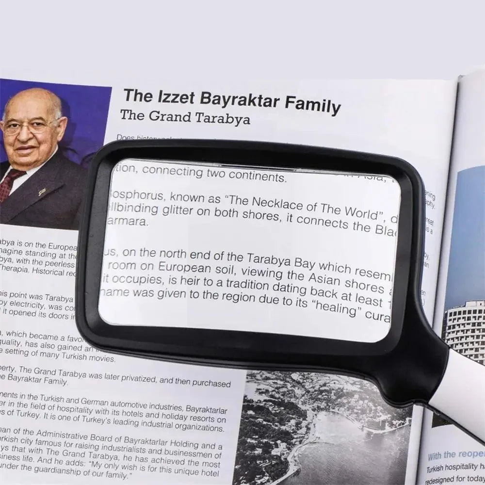 Handheld Magnifying Glass 3X LED Lighted with Ergonomic Grip