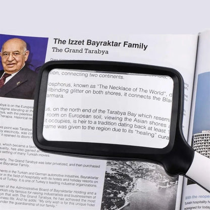 Handheld Magnifying Glass 3X LED Lighted with Ergonomic Grip