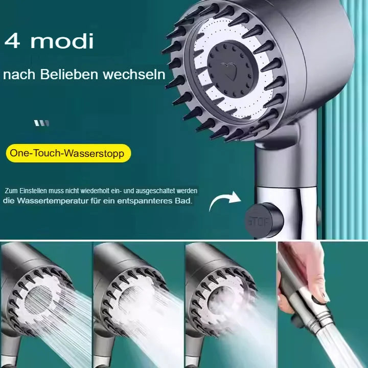 Handheld Shower Head Water-Saving Three Spray Modes