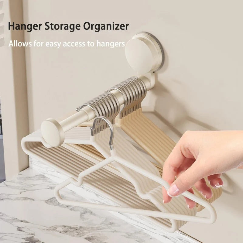 Hanger Organizer Telescopic Twist-Lock Suction Mount
