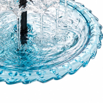 Hanging Bird Bath Fountain Solar-Powered Two-Tier Cascade