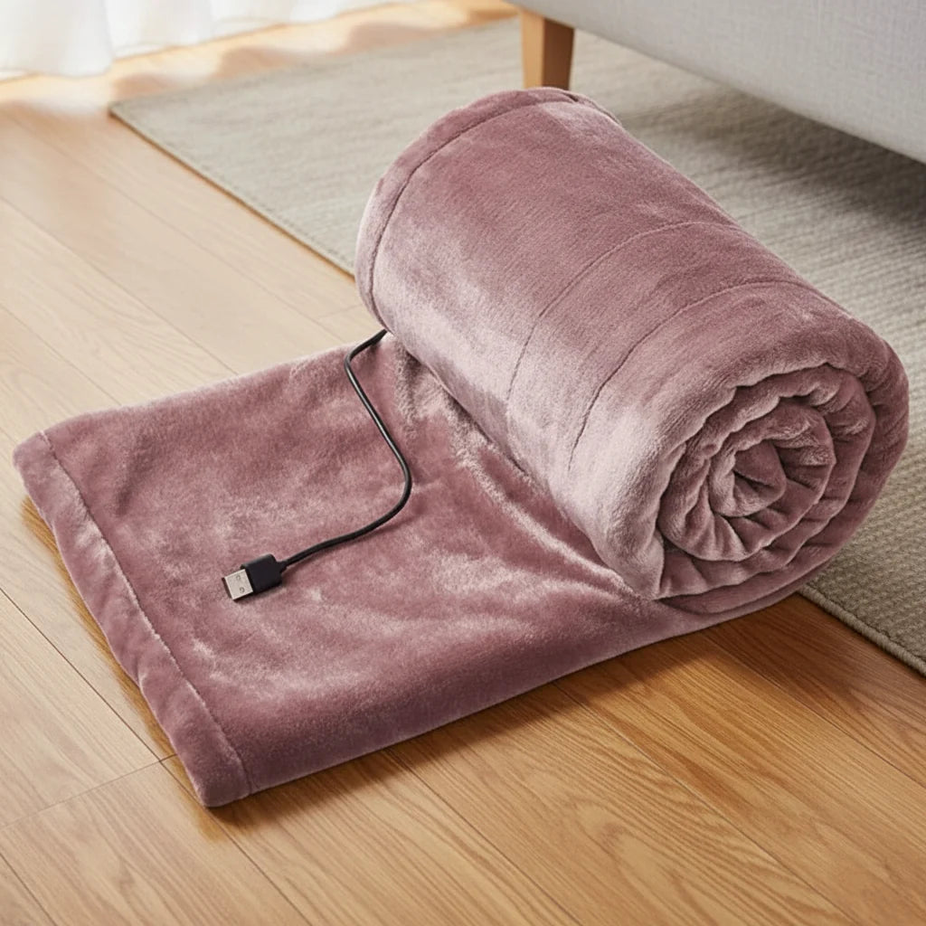 Heated Blanket USB-Powered Three Adjustable Heat Settings Portable Comfort