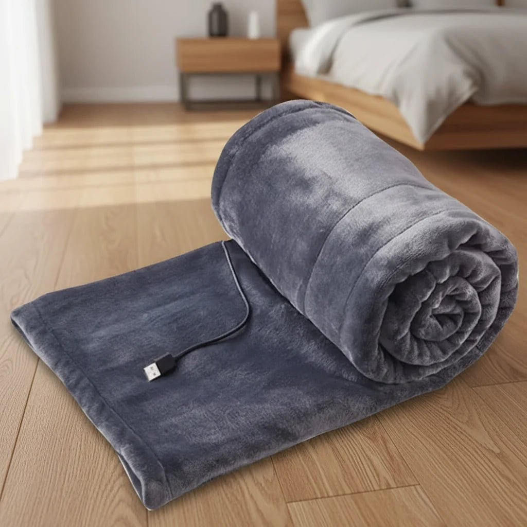 Heated Blanket USB-Powered Three Adjustable Heat Settings Portable Comfort
