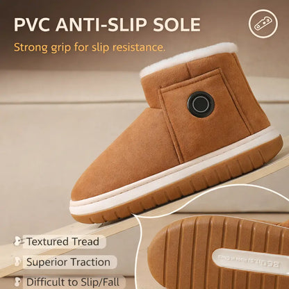 Heated Slippers Rechargeable Three Heat Settings Non-Slip Sole