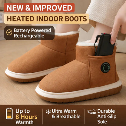 Heated Slippers Rechargeable Three Heat Settings Non-Slip Sole