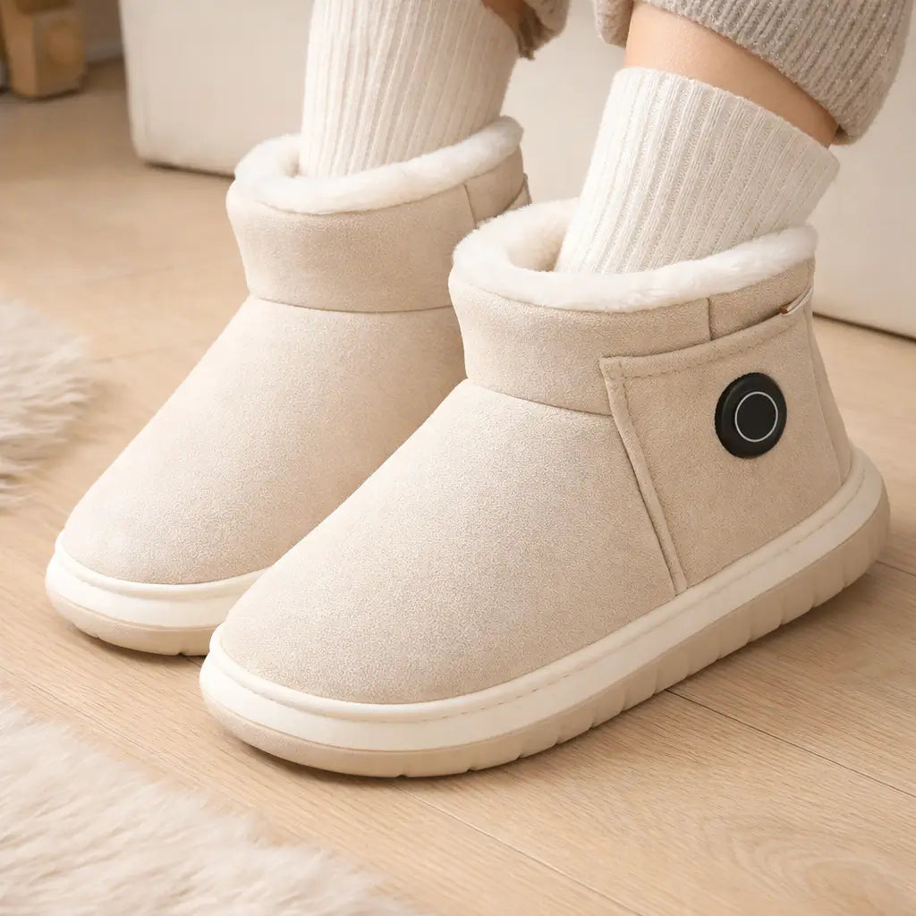 Heated Slippers Rechargeable Three Heat Settings Non-Slip Sole