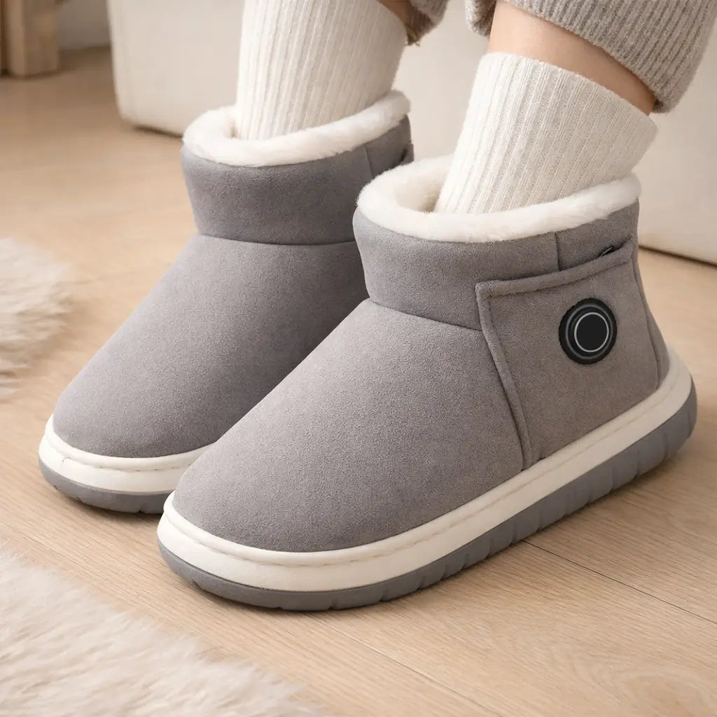 Heated Slippers Rechargeable Three Heat Settings Non-Slip Sole