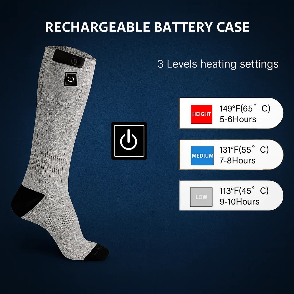 Heated Socks Rechargeable & 3-Level Heat