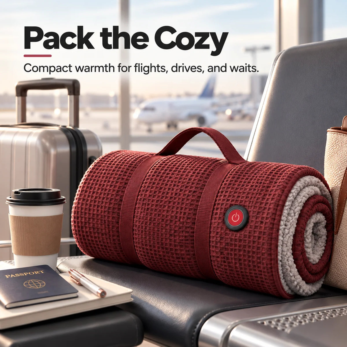 Heated Wearable Blanket Active Heating Hands-Free Warmth