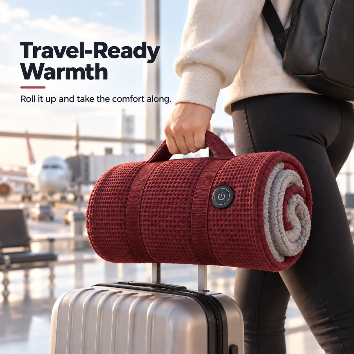 Heated Wearable Blanket Active Heating Hands-Free Warmth