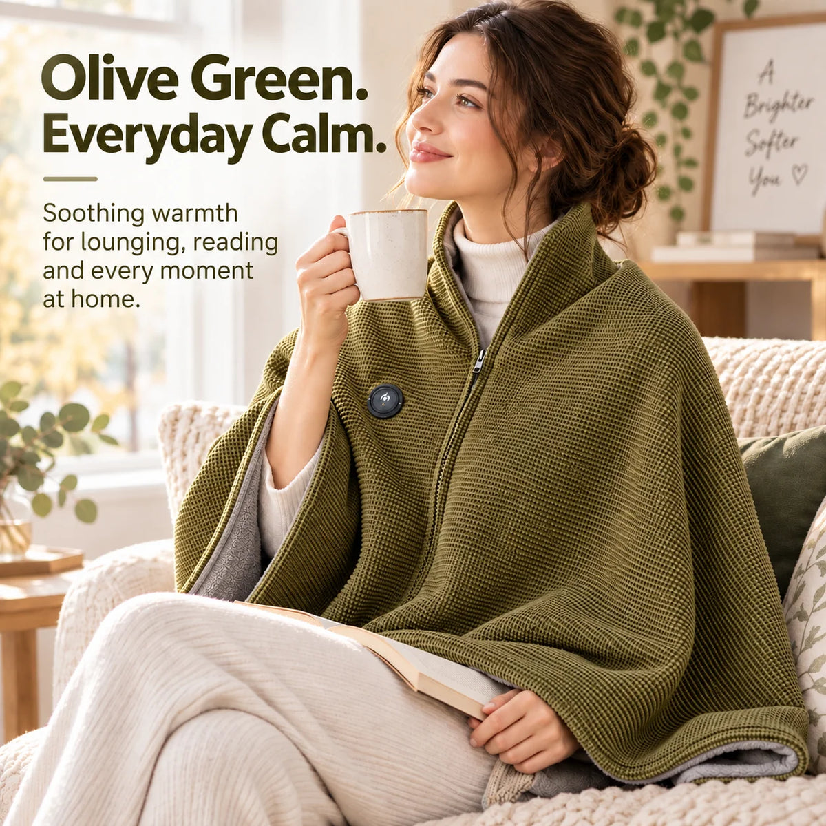 Heated Wearable Blanket Active Heating Hands-Free Warmth