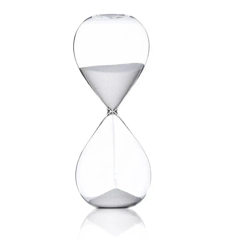 Hourglass Timer Elegant Glass & Fine Sand 5-60 Min