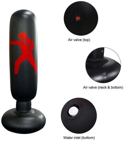 Inflatable Punching Bag Water-Fillable Base Durable Multilayer PVC