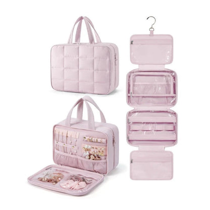 Jewelry Organizer Bag Removable Inserts & Clear Pockets