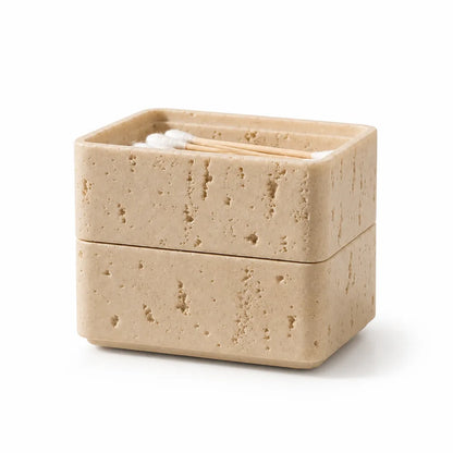 Jewelry Organizer Compact Natural Stone Glossy Finish