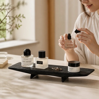 Jewelry & Perfume Tray Handmade Solid Wood Minimalist