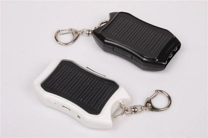Keychain Power Bank Solar Charging LED Flashlight