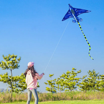 Kids Airplane Kite Ready To Fly Handle & Line