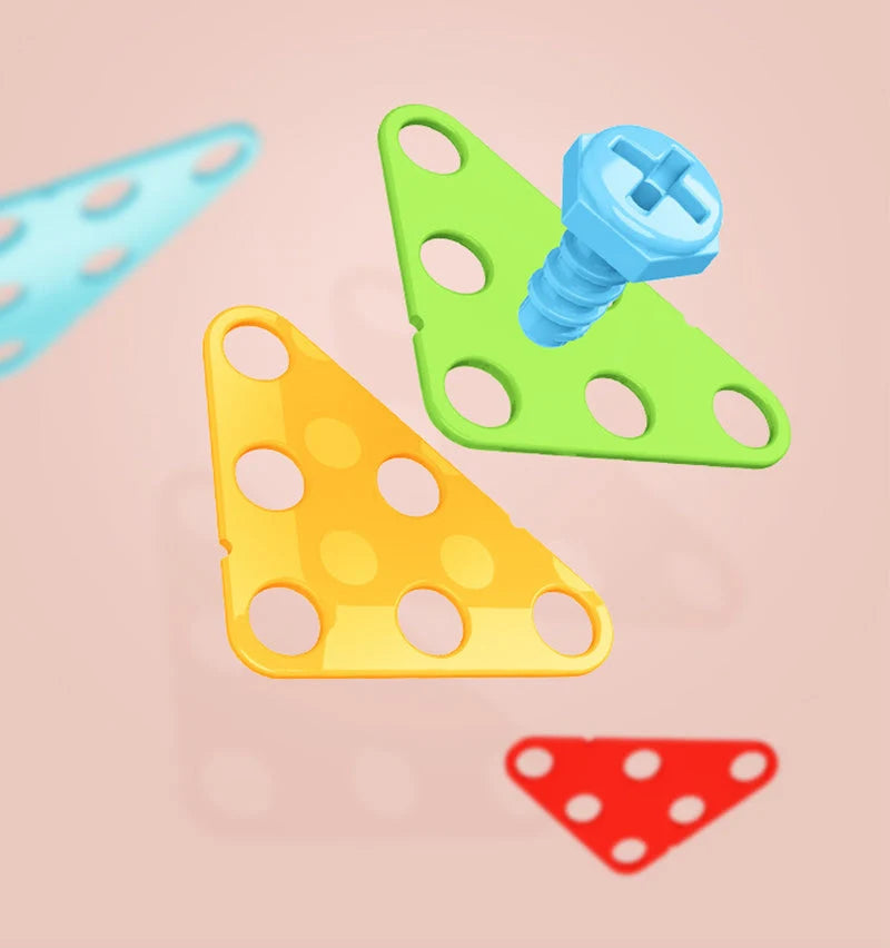 Kids Building Set Electric Drill Screws & Plates