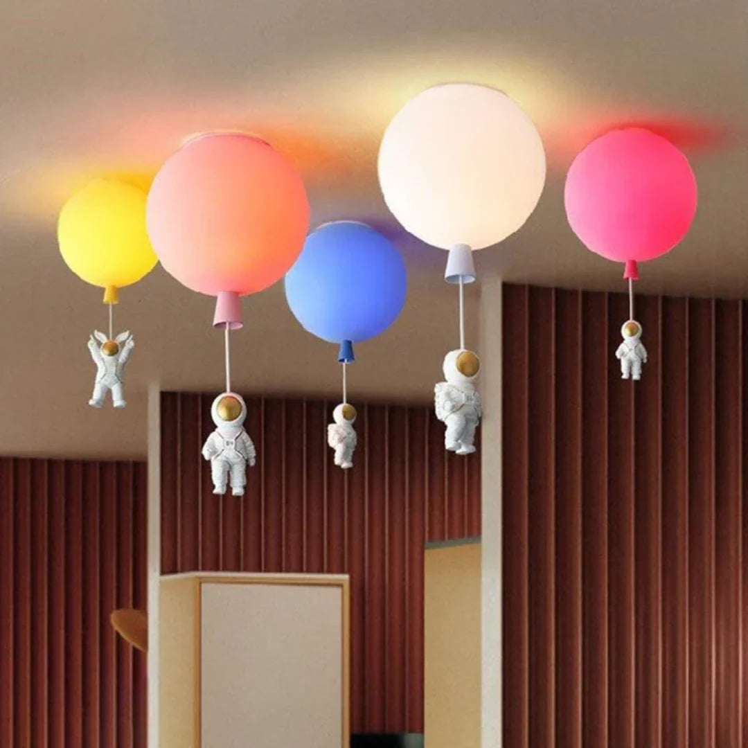 Kids Ceiling Lamp Moon & Astronaut Warm White LED