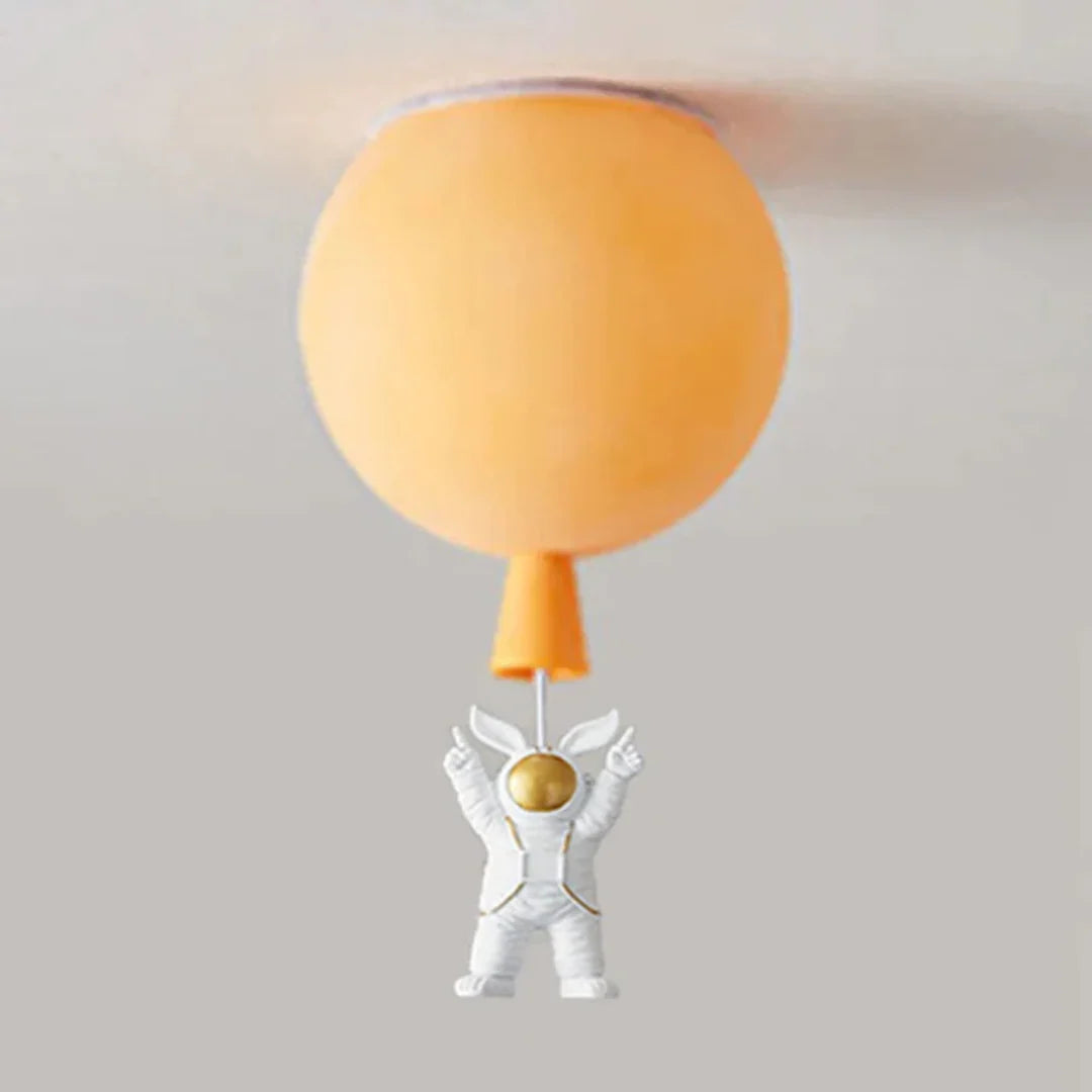 Kids Ceiling Lamp Moon & Astronaut Warm White LED