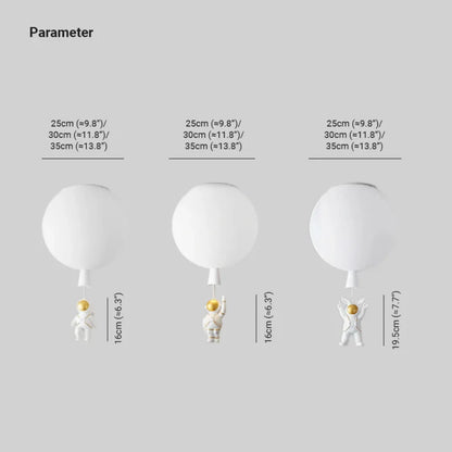 Kids Ceiling Lamp Moon & Astronaut Warm White LED