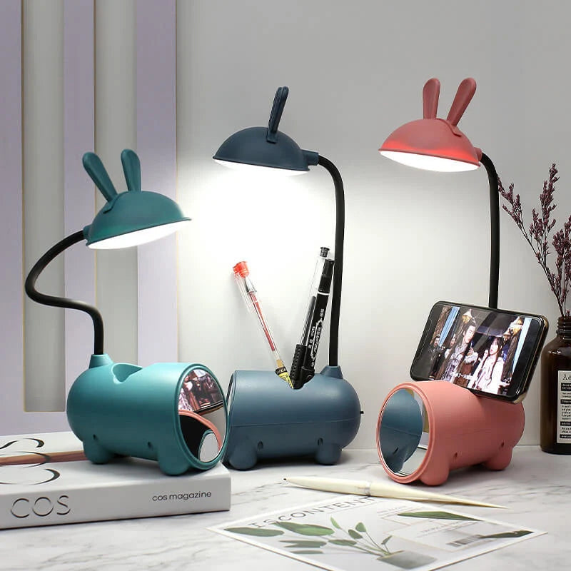 Kids Desk Lamp Rabbit Design Touch Control USB Rechargeable