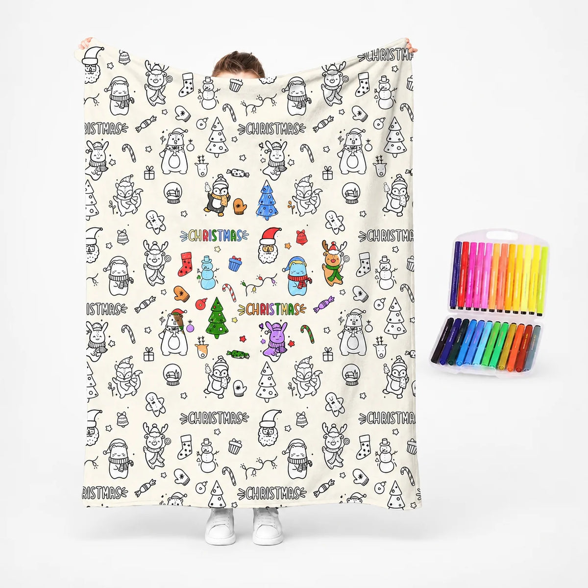 Kids Duvet Cover Washable Ink Pre-Printed Lines
