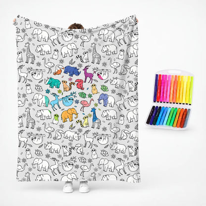Kids Duvet Cover Washable Ink Pre-Printed Lines