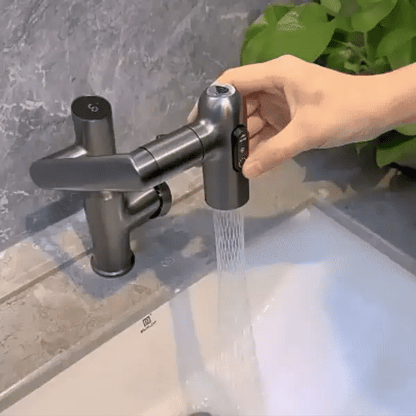 Kitchen Faucet 360° Swivel Height-Adjustable Spout Temperature Display