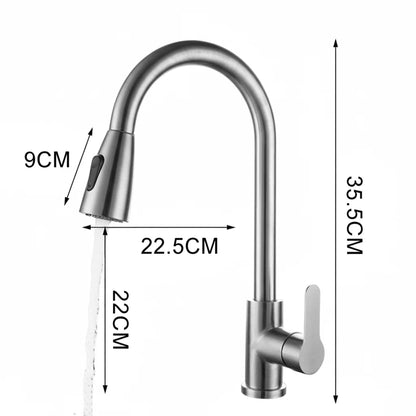 Kitchen Faucet Pull-Out Spray Head 360° Swivel Design