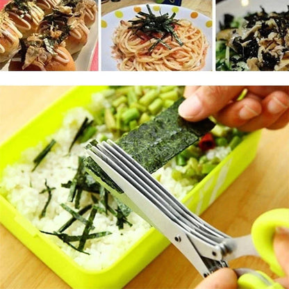 Kitchen Scissors Five-Layer Stainless Steel Blades Ergonomic Handles