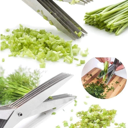 Kitchen Scissors Five-Layer Stainless Steel Blades Ergonomic Handles