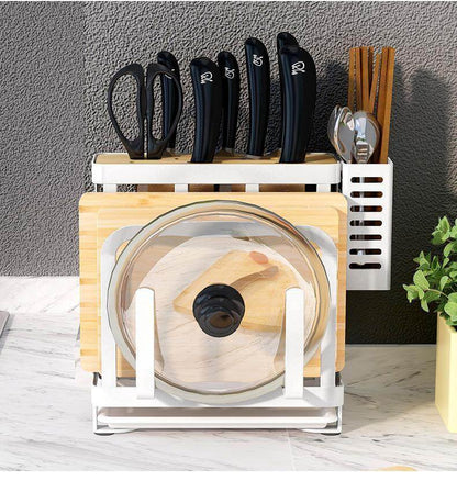 Kitchen Utensil Organizer Stainless Steel Ventilated Drying Rack Side Hooks