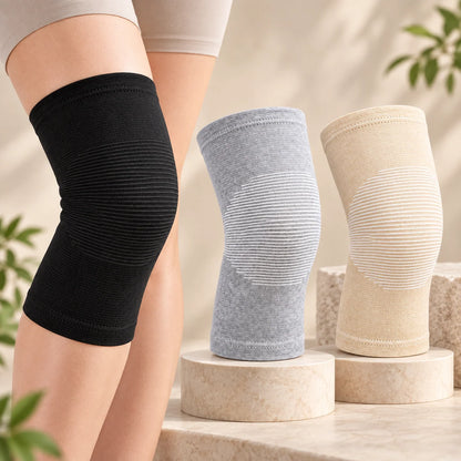 Knee Compression Sleeve Bamboo Fabric Breathable Moisture-Wicking Flexible Support