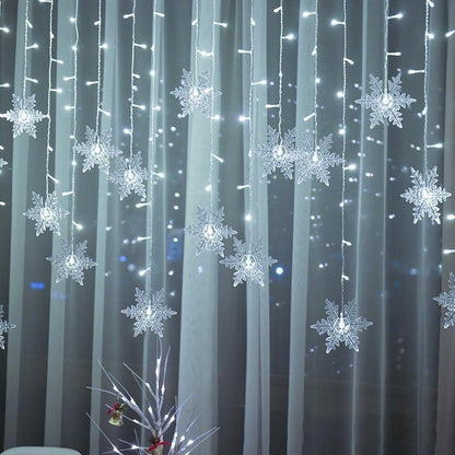 LED Curtain Lights Snowflake Multi Color Waterproof
