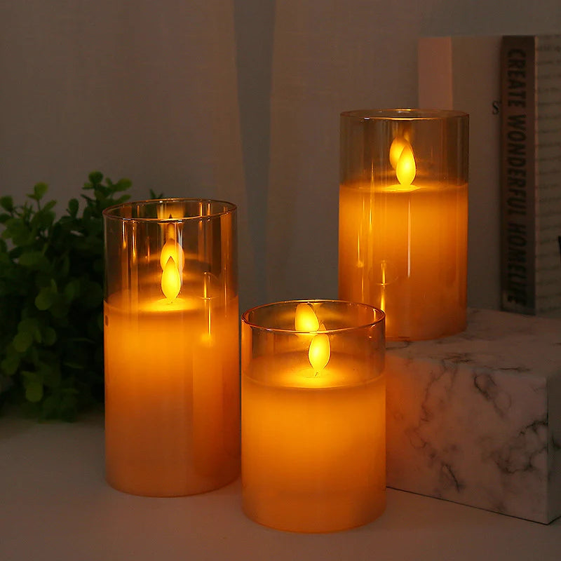 LED Flameless Candles Real Wax Look Remote Control & Timer