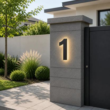 LED House Number Stainless Steel Customizable IP68 Waterproof