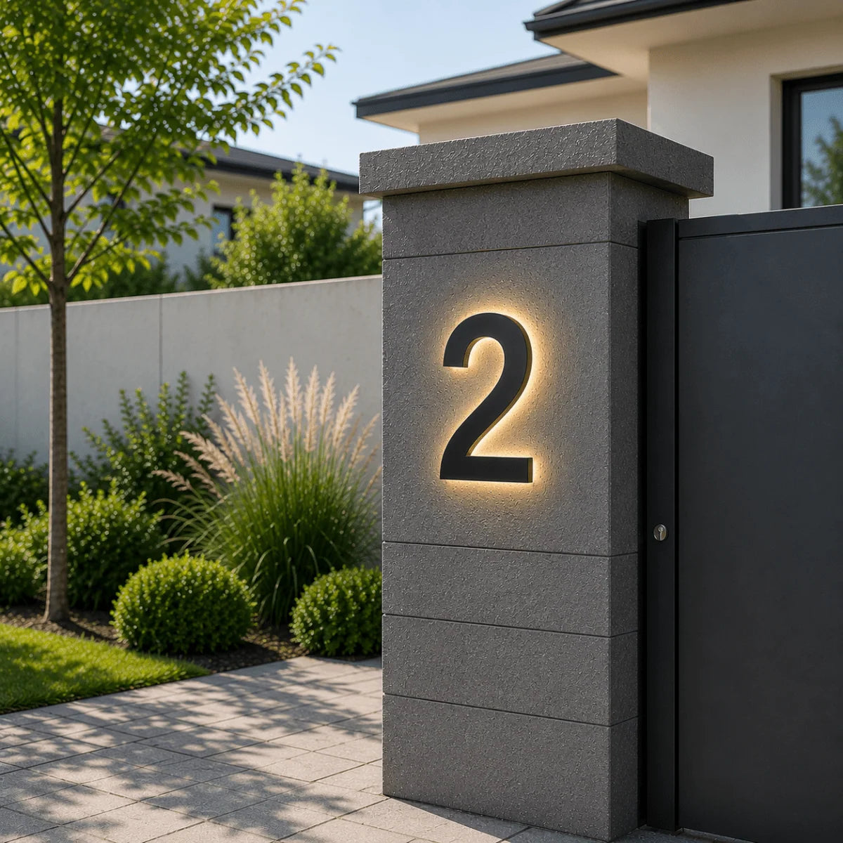 LED House Number Stainless Steel Customizable IP68 Waterproof