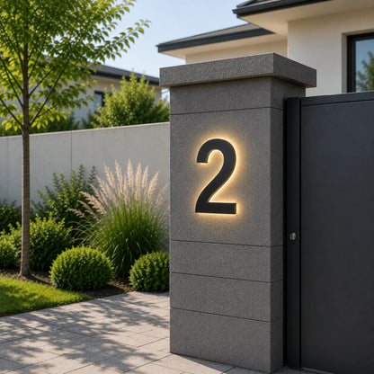 LED House Number Stainless Steel Customizable IP68 Waterproof