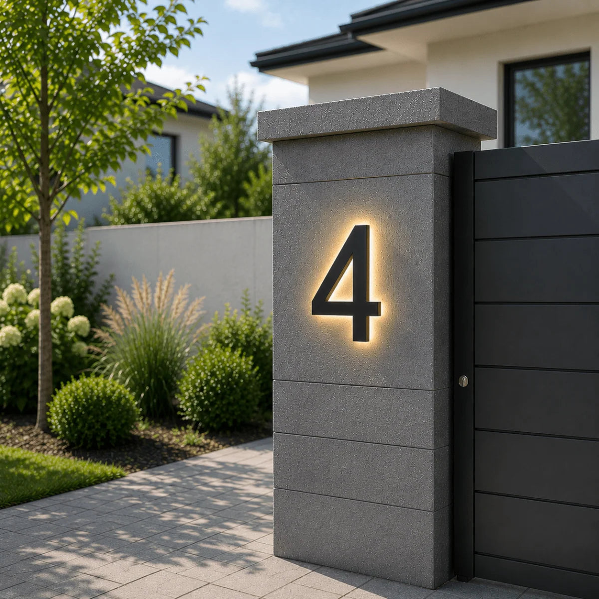 LED House Number Stainless Steel Customizable IP68 Waterproof
