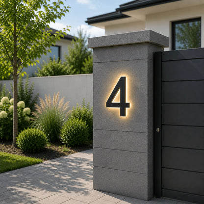 LED House Number Stainless Steel Customizable IP68 Waterproof