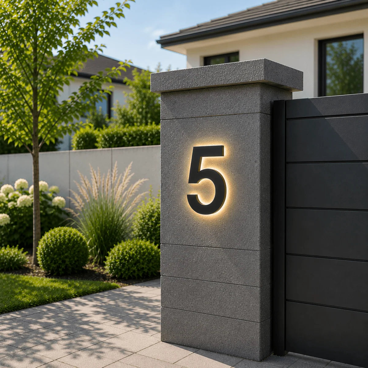 LED House Number Stainless Steel Customizable IP68 Waterproof