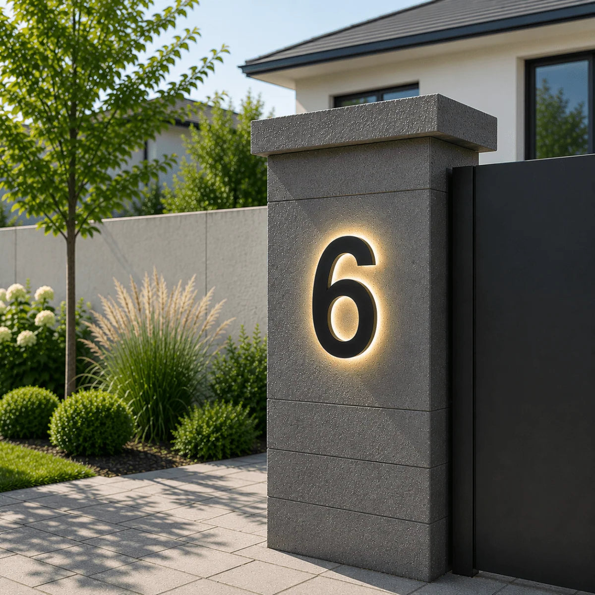 LED House Number Stainless Steel Customizable IP68 Waterproof