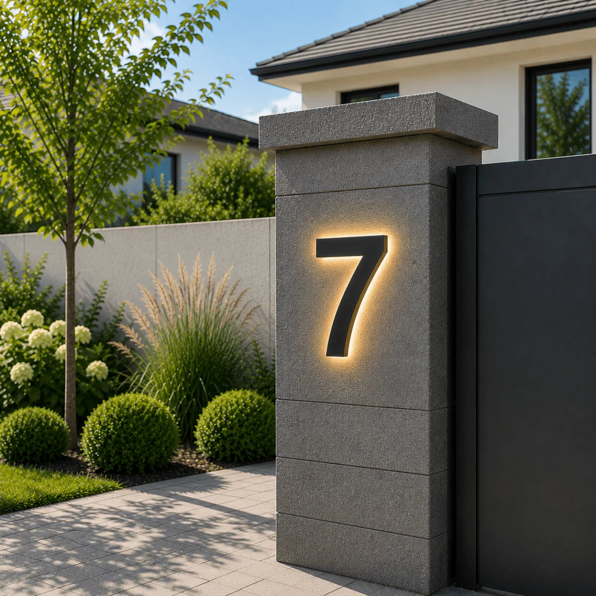LED House Number Stainless Steel Customizable IP68 Waterproof