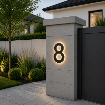 LED House Number Stainless Steel Customizable IP68 Waterproof