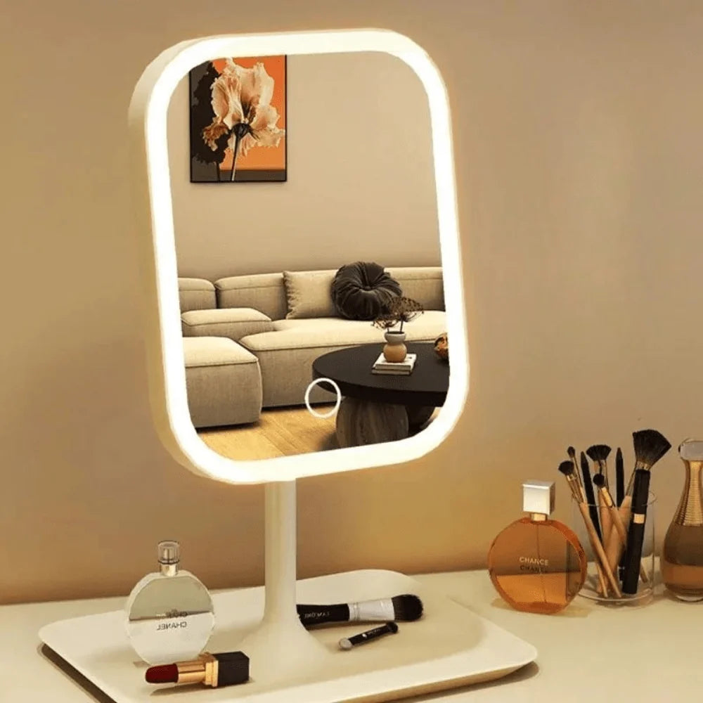 LED Makeup Mirror Touch Control Dimmable USB Rechargeable